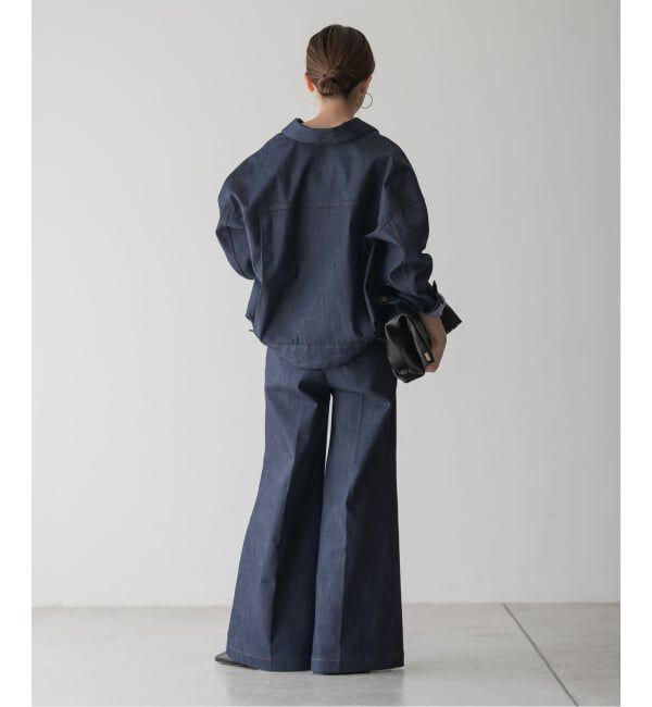 NOBLE「デニムライクスラックス」|デニム|