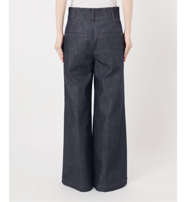 NOBLE「デニムライクスラックス」|デニム|