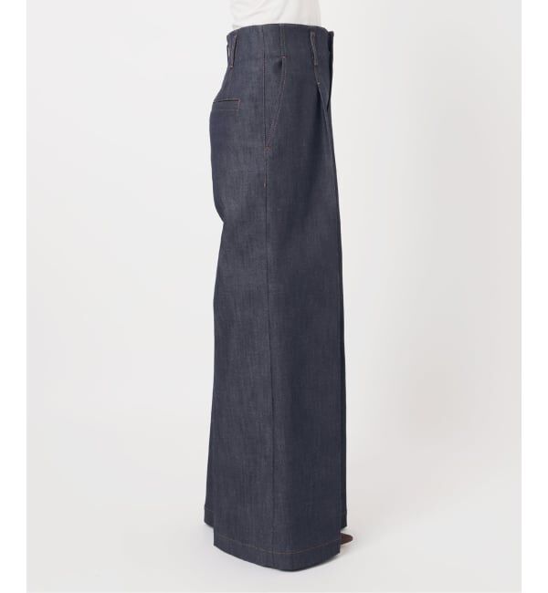 NOBLE「デニムライクスラックス」|デニム|