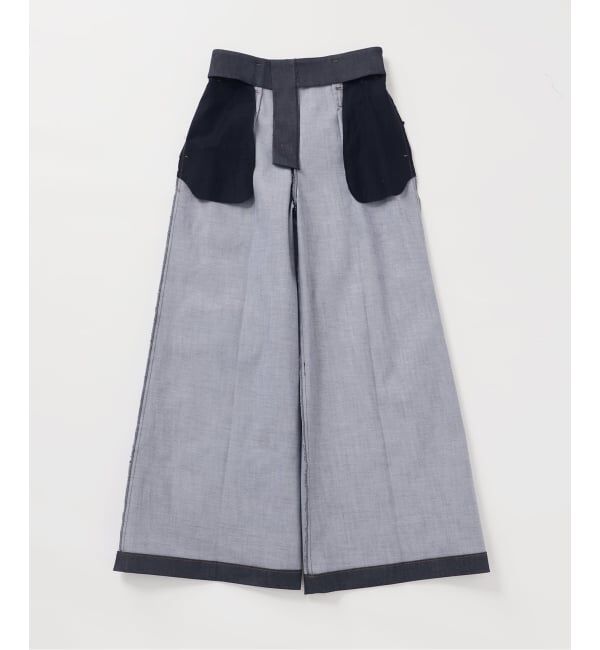 NOBLE「デニムライクスラックス」|デニム|