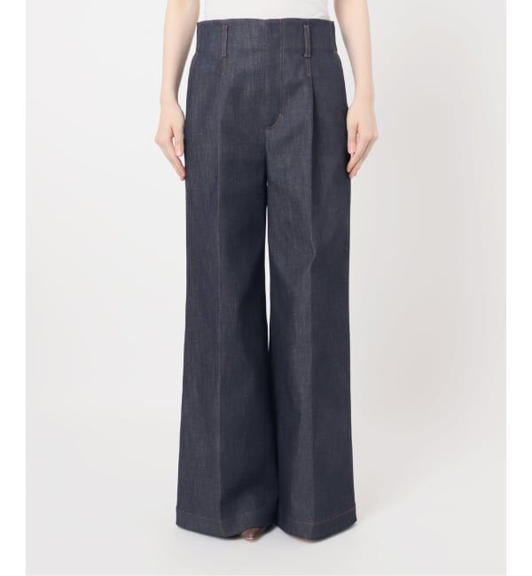 NOBLE「デニムライクスラックス」|デニム|