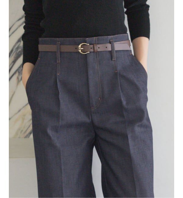 NOBLE「デニムライクスラックス」|デニム|