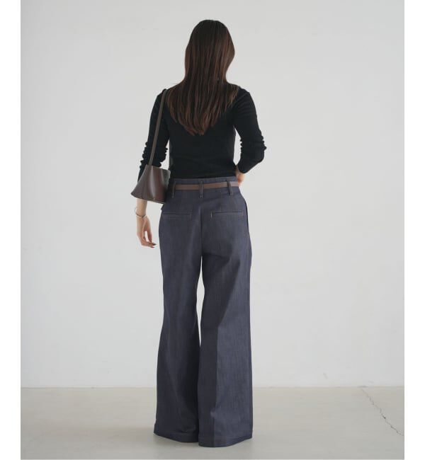 NOBLE「デニムライクスラックス」|デニム|