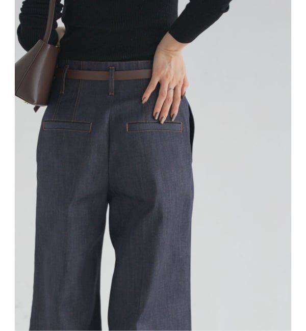 NOBLE「デニムライクスラックス」|デニム|