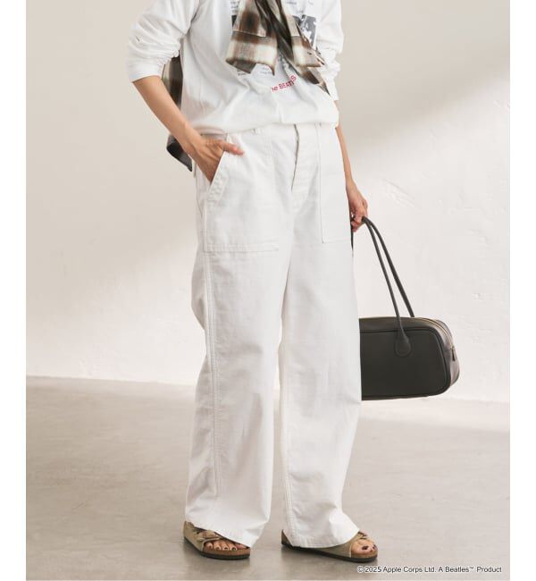 FRAMeWORK「≪追加≫ミリタリースラブバックサテンベイカーパンツ 4」|カーゴ|