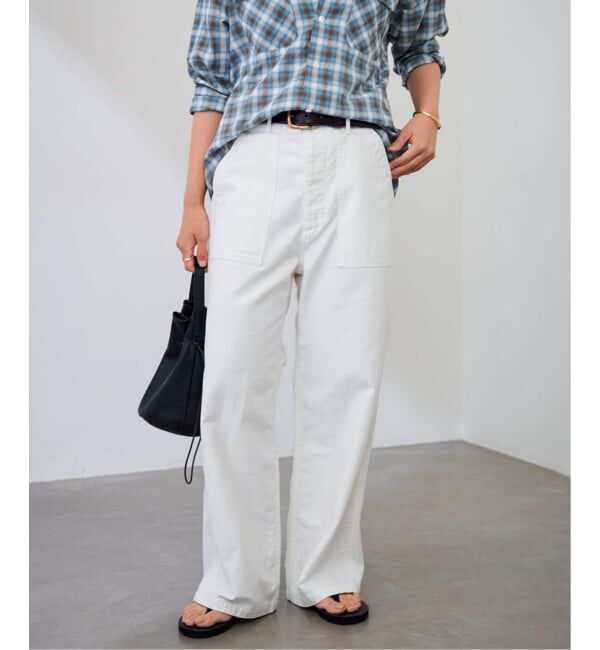 FRAMeWORK「≪追加≫ミリタリースラブバックサテンベイカーパンツ 4」|カーゴ|