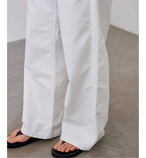 FRAMeWORK「≪追加≫ミリタリースラブバックサテンベイカーパンツ 4」|カーゴ|