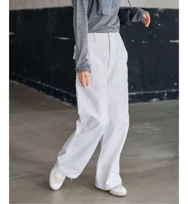 FRAMeWORK「≪追加≫ミリタリースラブバックサテンベイカーパンツ 4」|カーゴ|