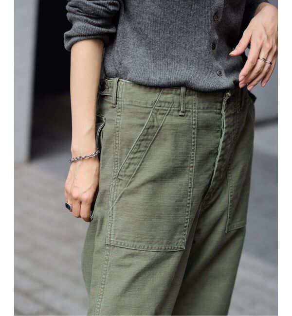 FRAMeWORK「≪追加≫ミリタリースラブバックサテンベイカーパンツ 4」|カーゴ|