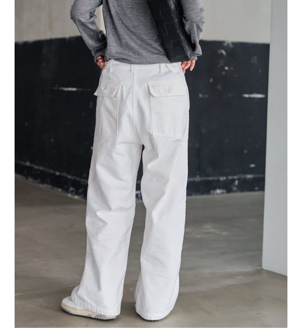 FRAMeWORK「≪追加≫ミリタリースラブバックサテンベイカーパンツ 4」|カーゴ|