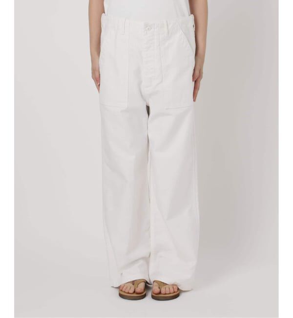 FRAMeWORK「≪追加≫ミリタリースラブバックサテンベイカーパンツ 4」|カーゴ|