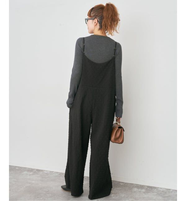 Spick and Span「《WEB限定 / 追加》ドットジャガードサロペット」|オールインワン|