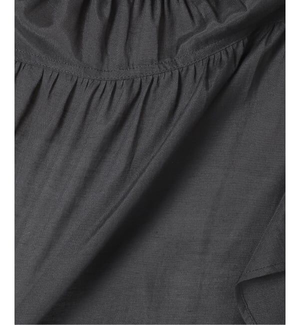 NOBLE「《WEB&一部店舗限定・追加予約》シャーリングフリルノースリブラウス」|シャツ・ブラウス|