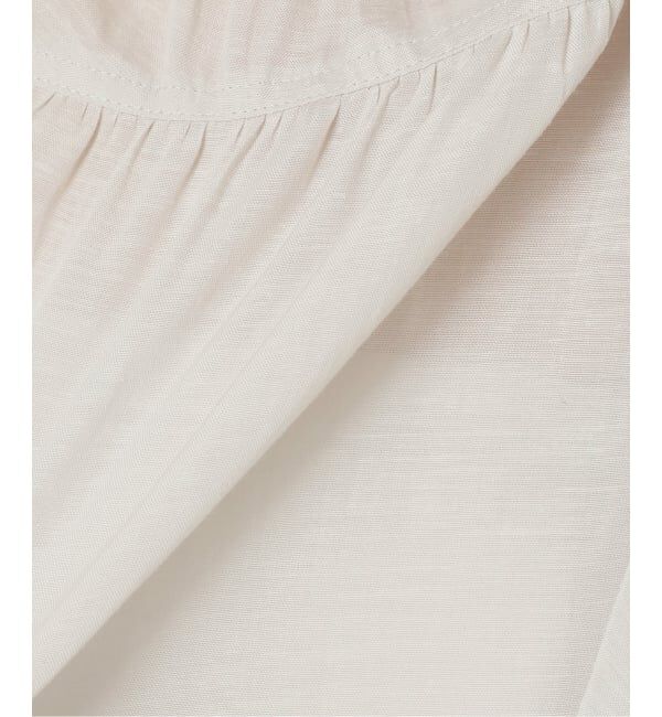 NOBLE「《WEB&一部店舗限定・追加予約》シャーリングフリルノースリブラウス」|シャツ・ブラウス|