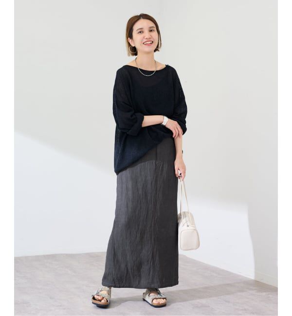FRAMeWORK「≪予約≫レーヨンリネンピグメントタイトスカート」|スカート|