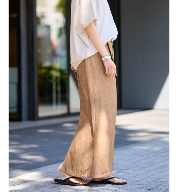 FRAMeWORK「≪予約≫レーヨンリネンピグメントタイトスカート」|スカート|