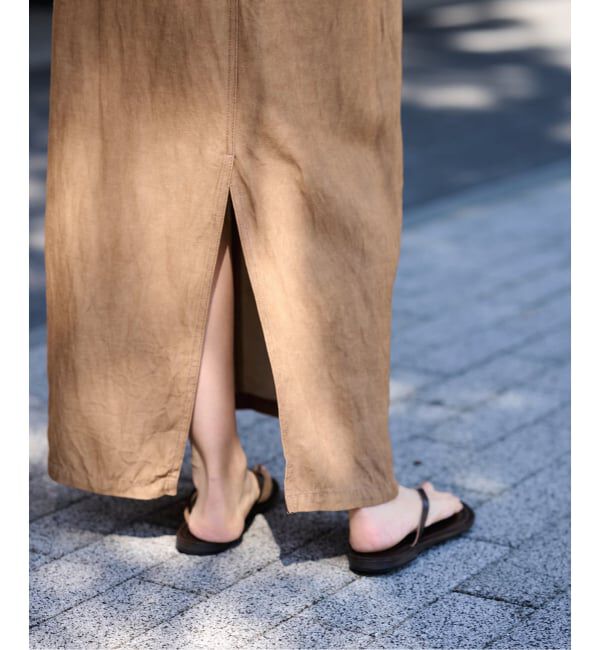 FRAMeWORK「≪予約≫レーヨンリネンピグメントタイトスカート」|スカート|