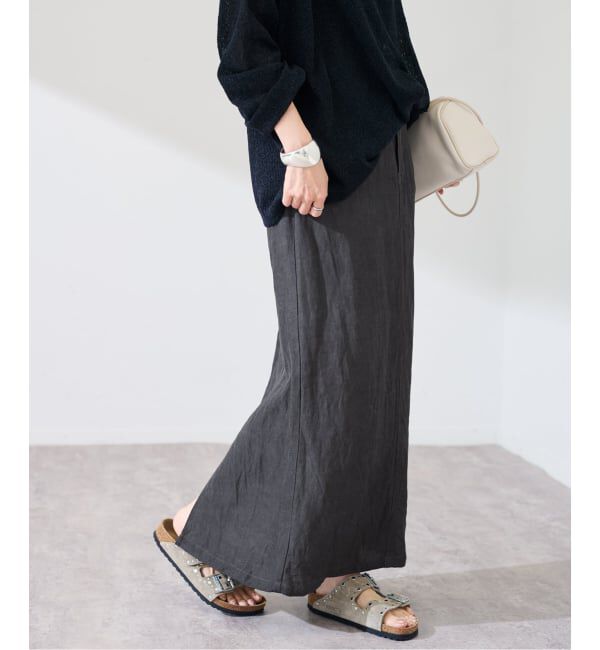 FRAMeWORK「≪予約≫レーヨンリネンピグメントタイトスカート」|スカート|