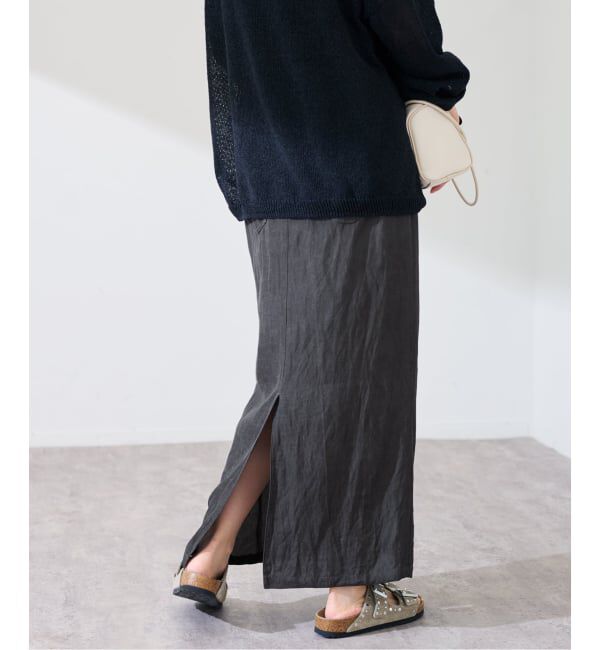 FRAMeWORK「≪予約≫レーヨンリネンピグメントタイトスカート」|スカート|