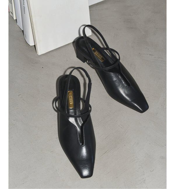 GRISE「《追加》GRISE4cmナロースクエアウェーブスリングバック」|パンプス|