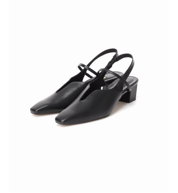 GRISE「《追加》GRISE4cmナロースクエアウェーブスリングバック」|パンプス|