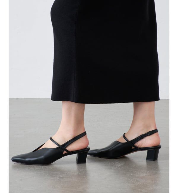 GRISE「《追加》GRISE4cmナロースクエアウェーブスリングバック」|パンプス|