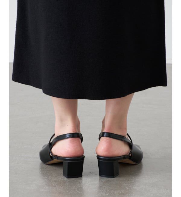 GRISE「《追加》GRISE4cmナロースクエアウェーブスリングバック」|パンプス|