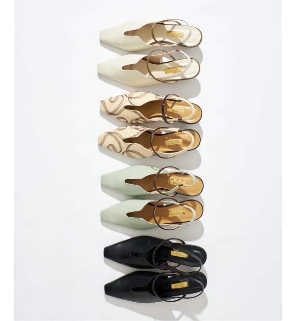 GRISE「《追加》GRISE4cmナロースクエアウェーブスリングバック」|パンプス|