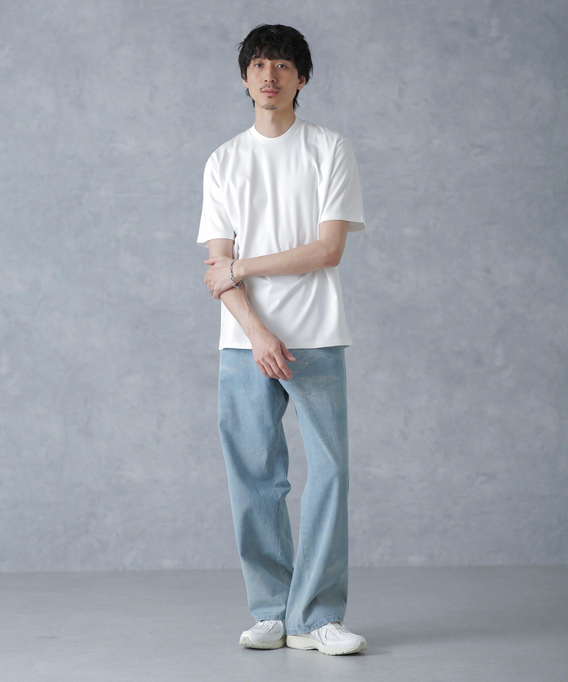 nano･universe「ジャケT(R)プレミアム クルーネック 半袖」|Tシャツ・カットソー|