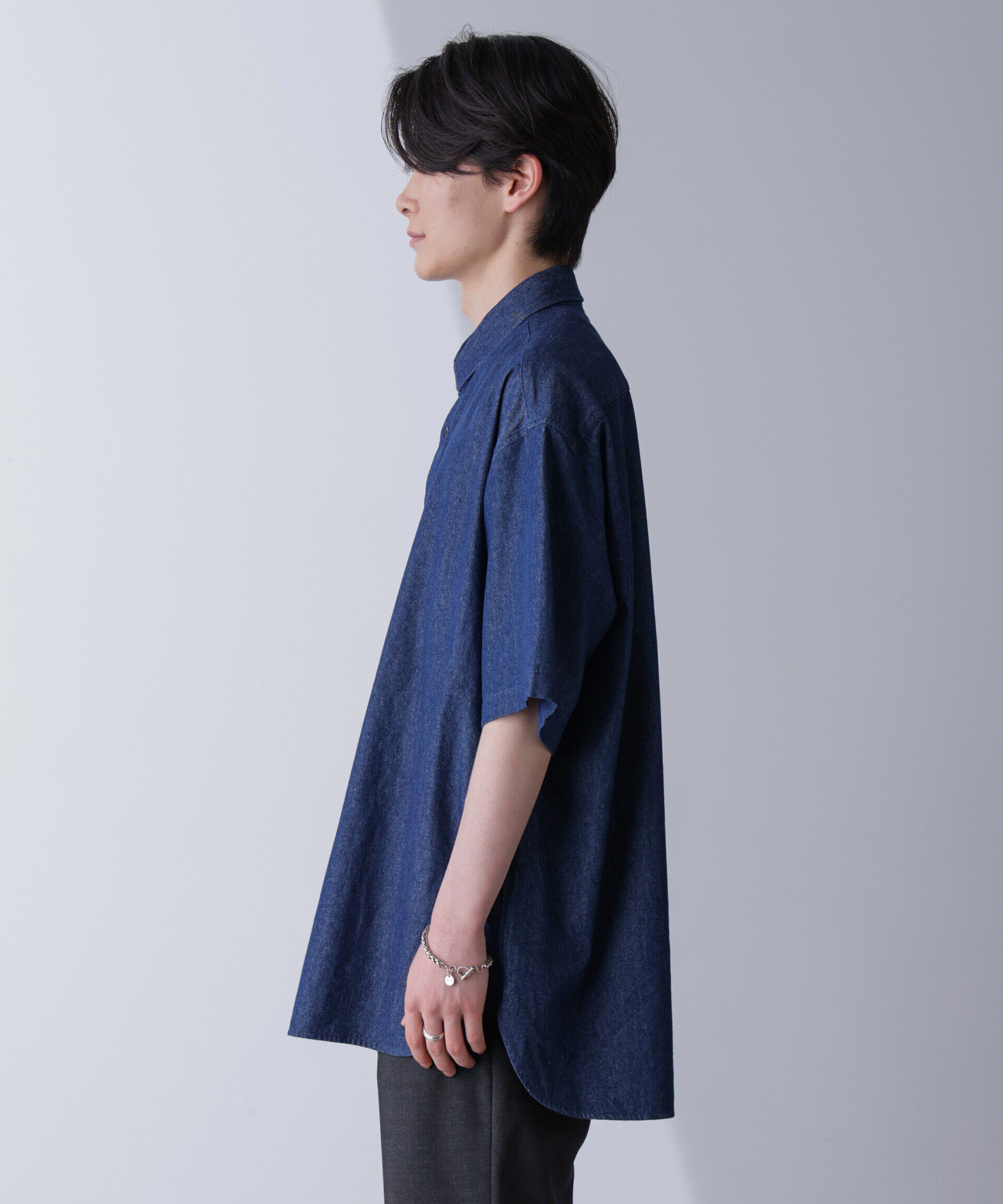nano･universe「ライトデニムリラックスシャツ 半袖」|シャツ・ブラウス|