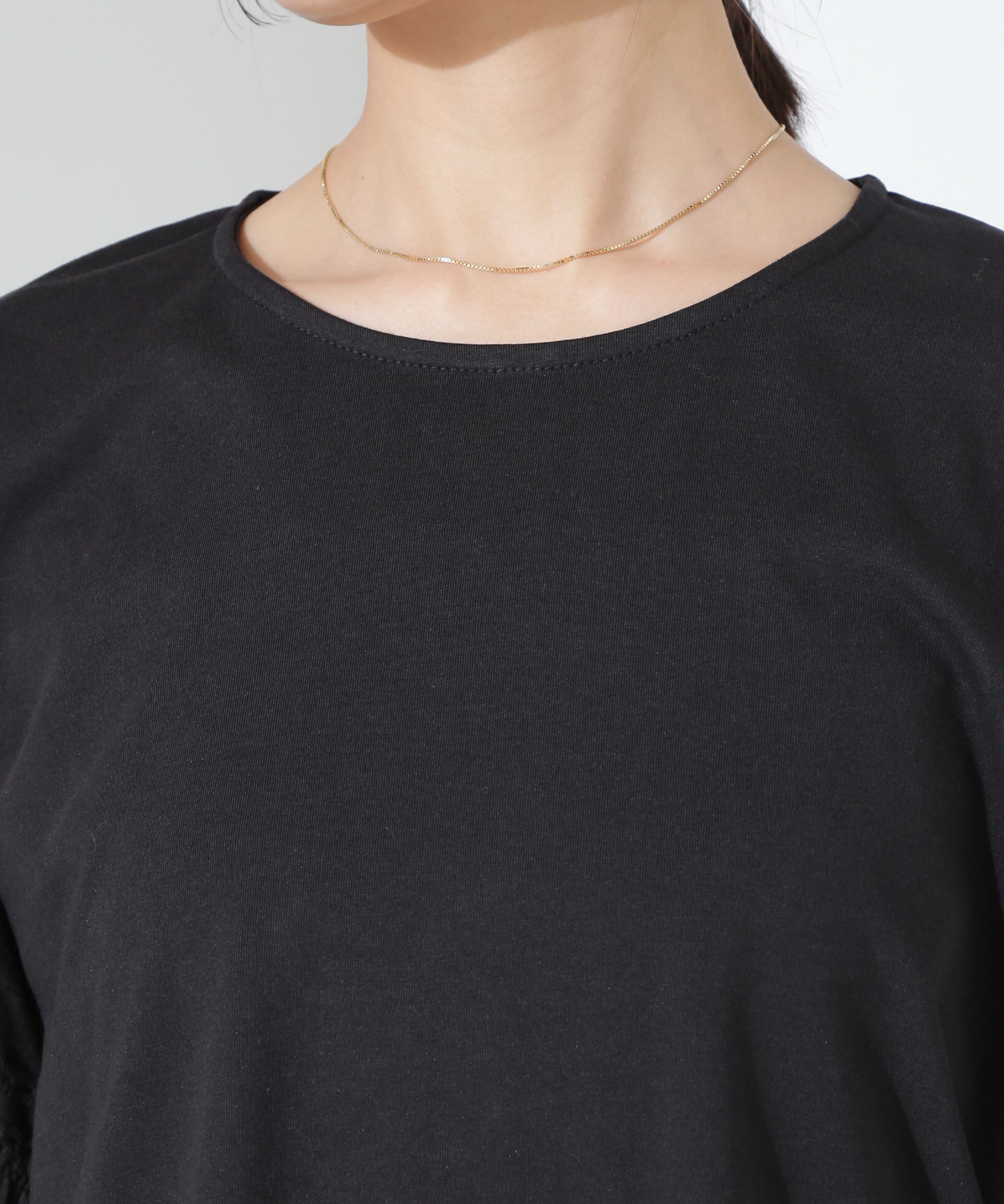 nano･universe「お花柄レース切替バルーンスリーブカットトップス」|Tシャツ・カットソー|