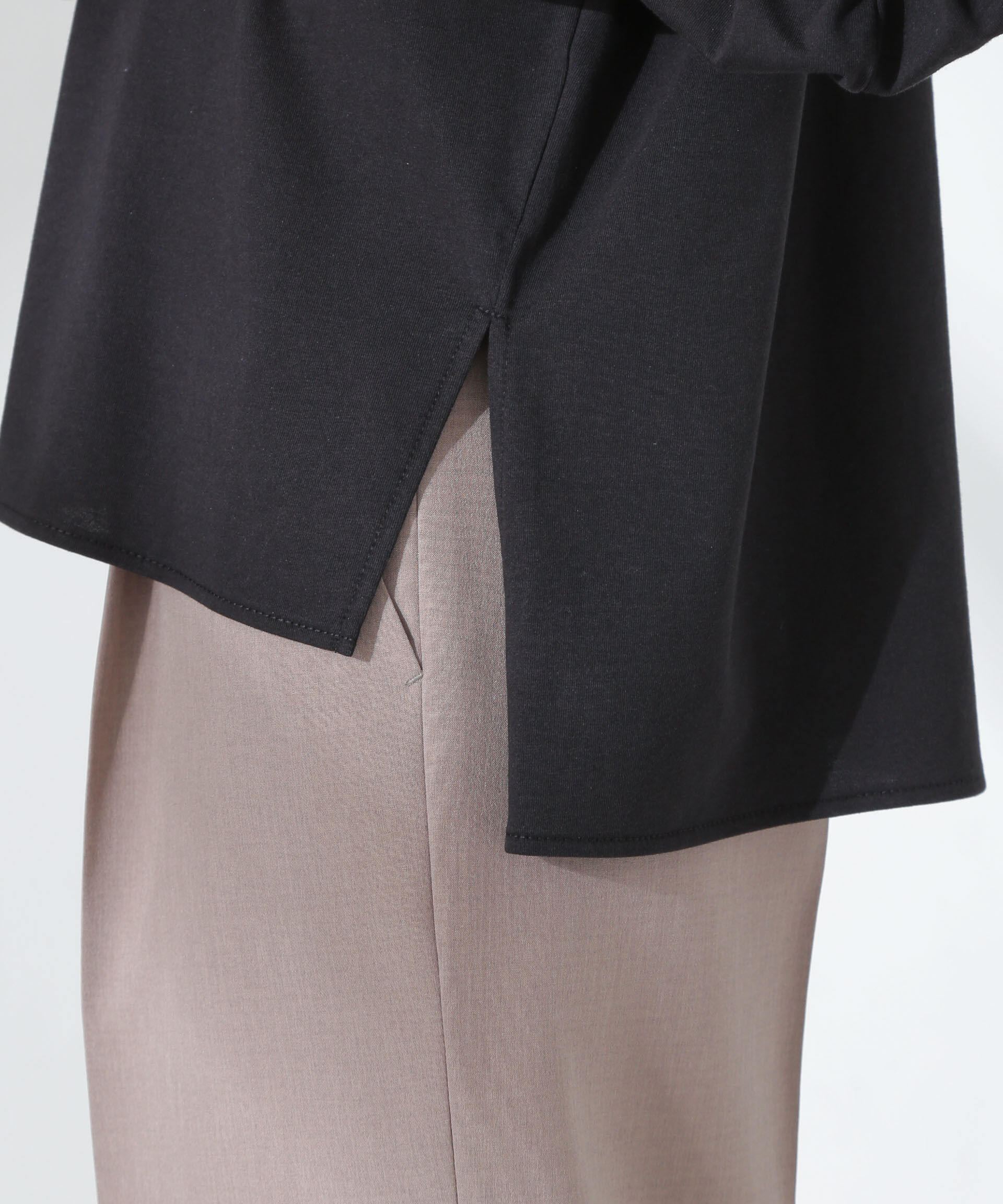 nano･universe「お花柄レース切替バルーンスリーブカットトップス」|Tシャツ・カットソー|