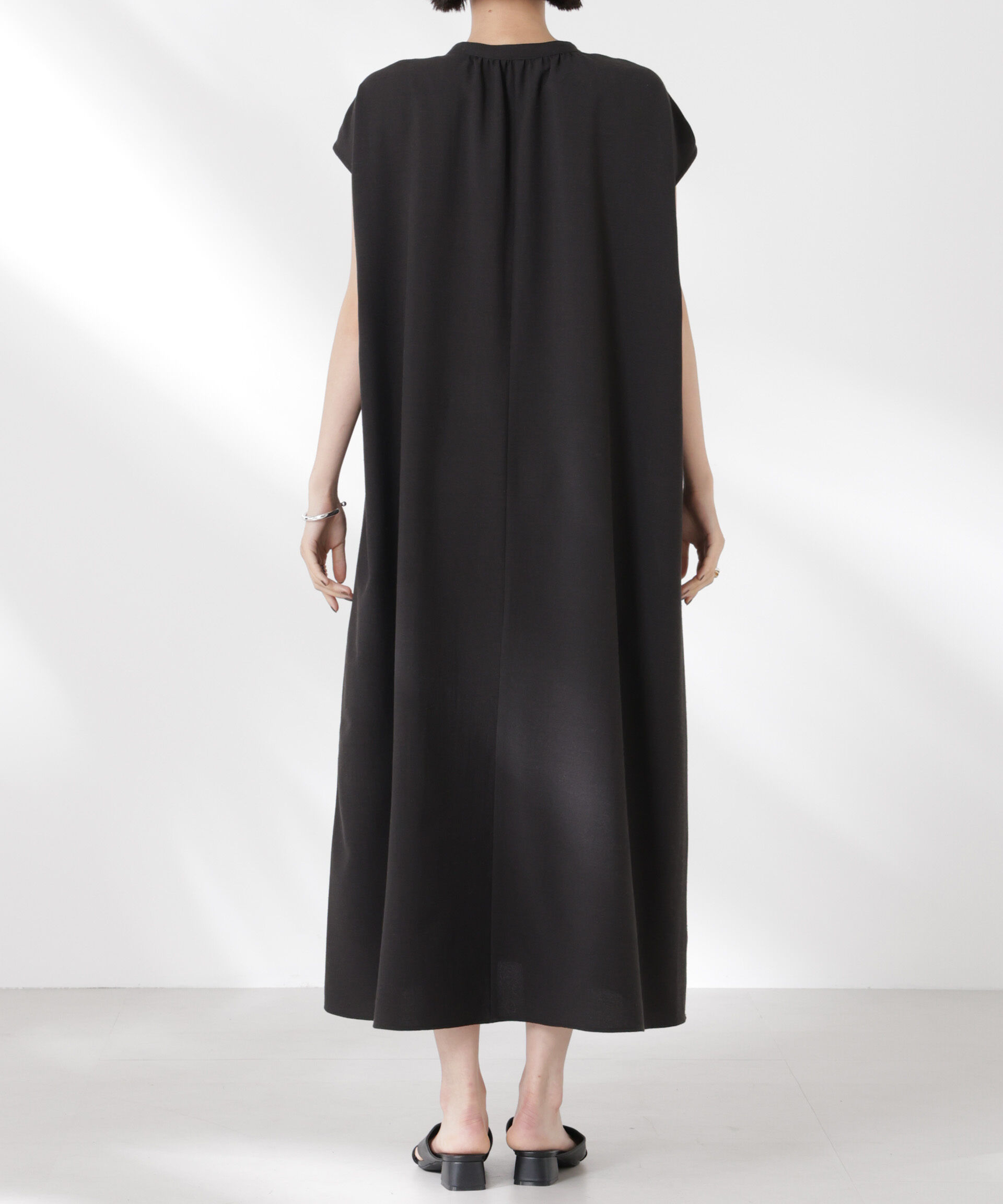 nano･universe「ギャザーショルダーフレアワンピース」|ワンピース|