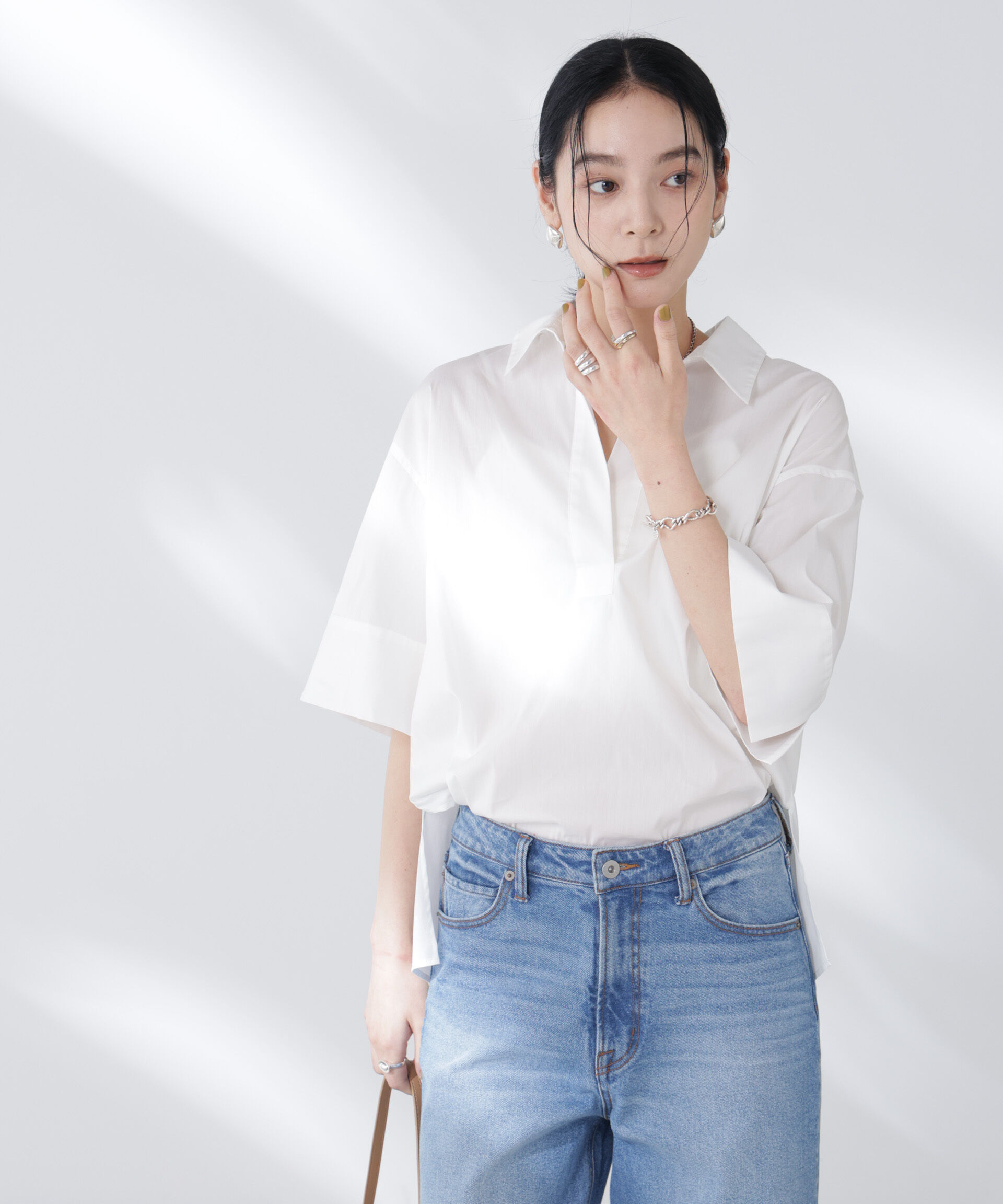 nano･universe「ワイドスリーブスキッパーシャツ」|シャツ・ブラウス|