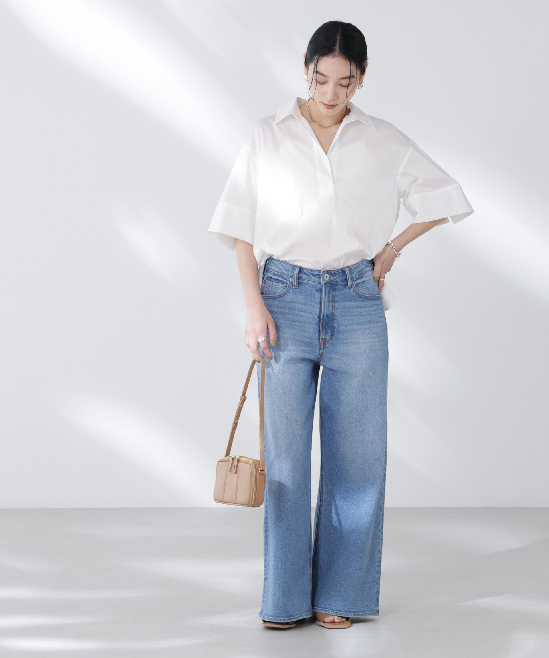 nano･universe「ワイドスリーブスキッパーシャツ」|シャツ・ブラウス|