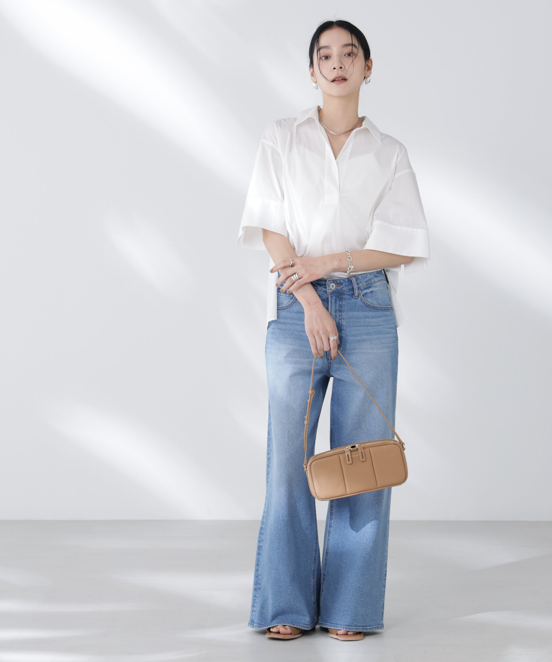 nano･universe「ワイドスリーブスキッパーシャツ」|シャツ・ブラウス|