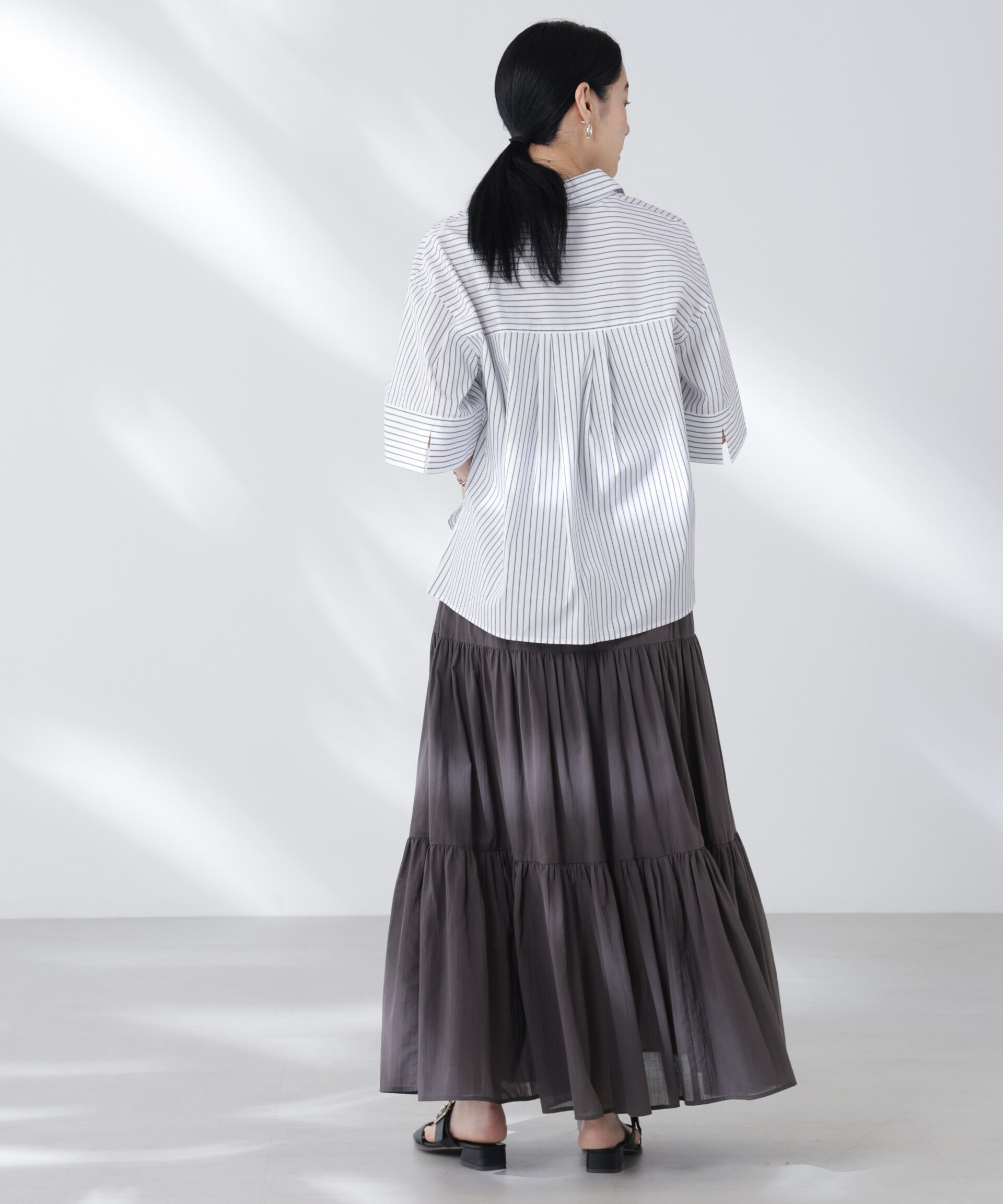 nano･universe「ワイドスリーブスキッパーシャツ」|シャツ・ブラウス|