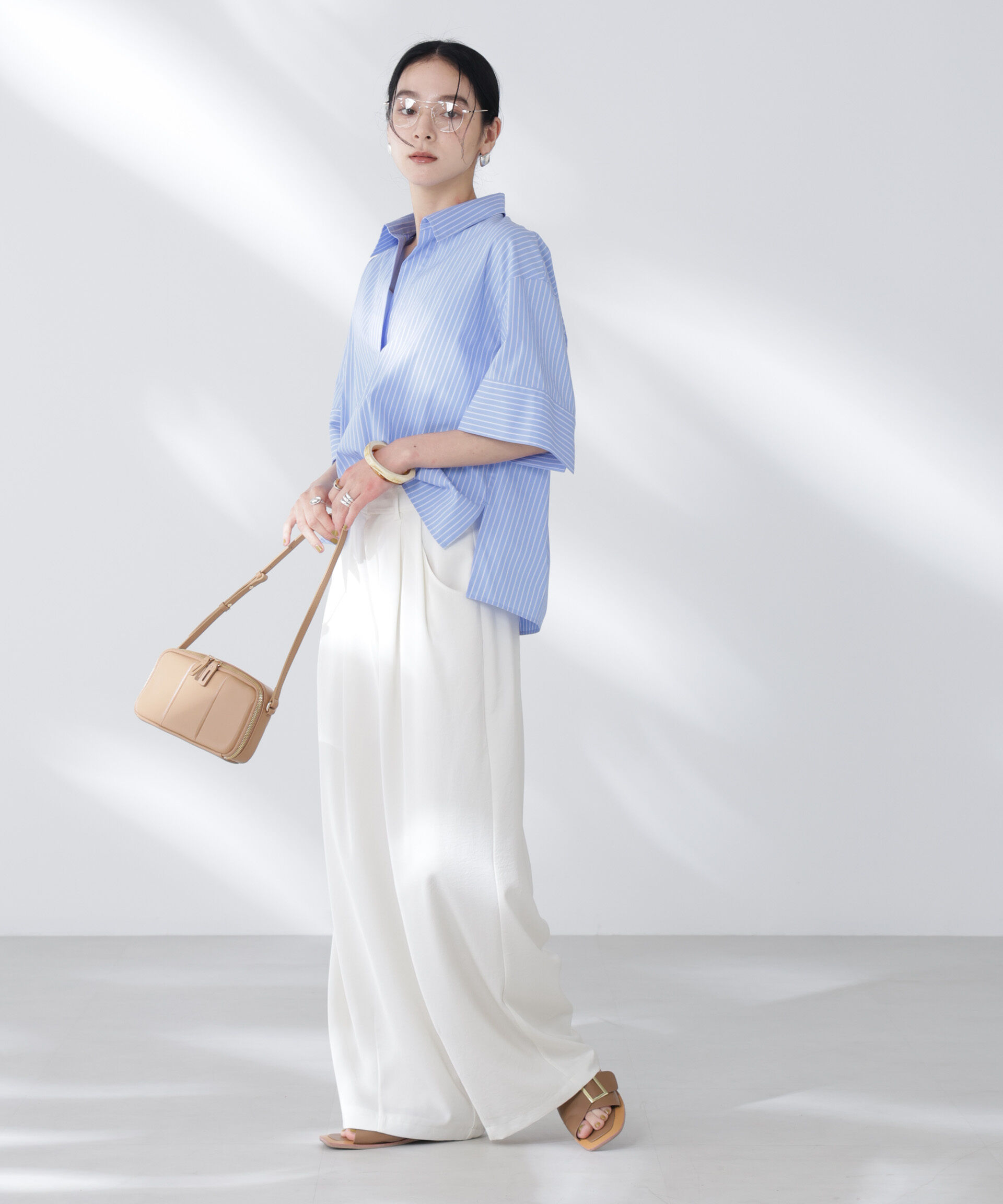 nano･universe「ワイドスリーブスキッパーシャツ」|シャツ・ブラウス|