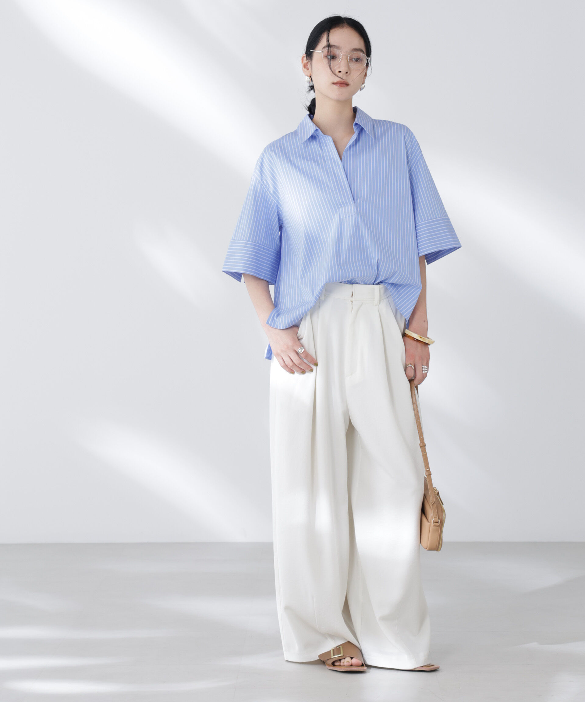 nano･universe「ワイドスリーブスキッパーシャツ」|シャツ・ブラウス|