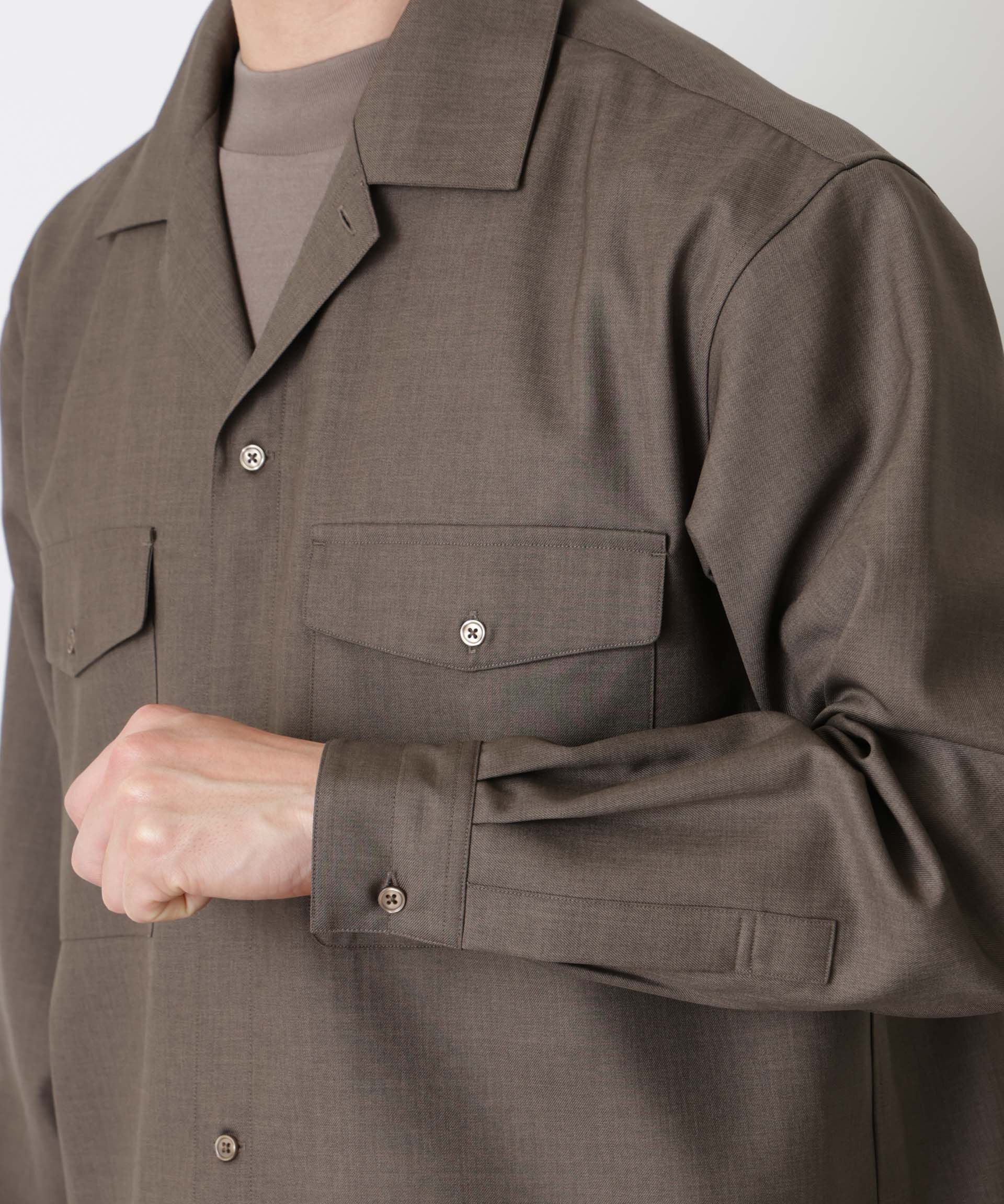 nano･universe「｢Gavante｣ ドライギャバオープンカラーシャツ」|シャツ・ブラウス|