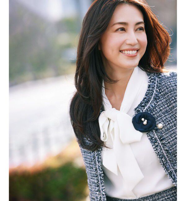 組曲「【KUMIKYOKU NAVY】ラメループモールツイード ジャケット」|ノーカラージャケット|