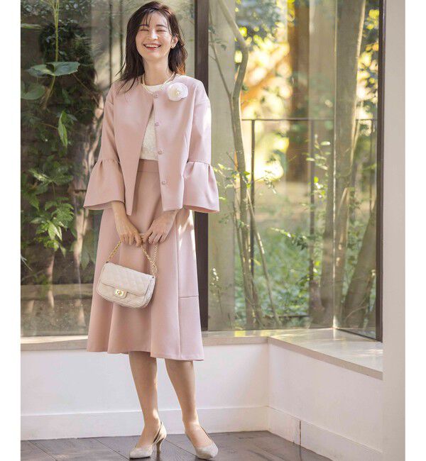 組曲「【KUMIKYOKU NAVY】コンフォータブルドレープ ジャケット」|ノーカラージャケット|