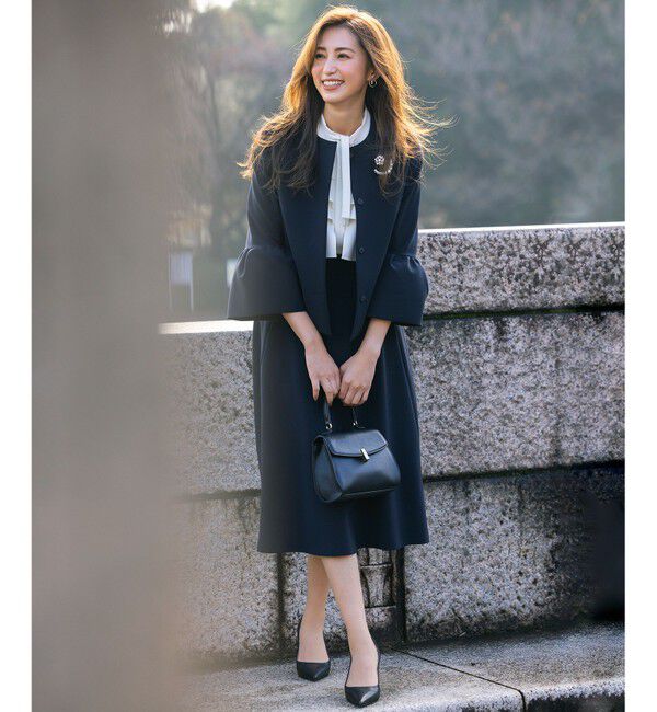 組曲「【KUMIKYOKU NAVY】コンフォータブルドレープ ジャケット」|ノーカラージャケット|