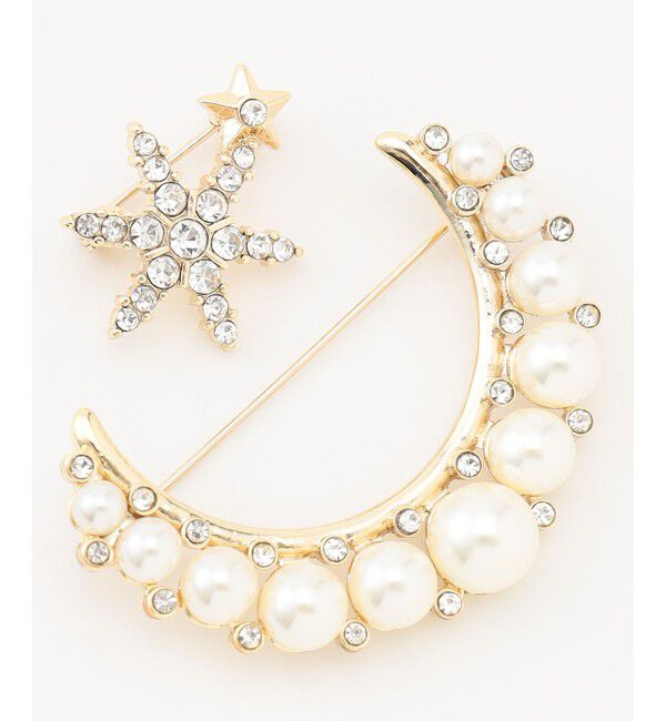 組曲「【好評につき追加予約・2SET】ツインスターパールブローチ」|ブローチ・コサージュ|