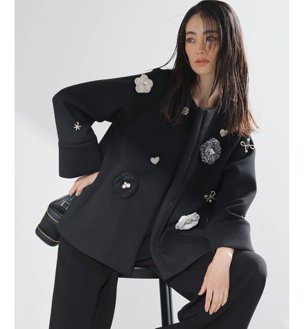 組曲「ツイードパールコサージュ」|ブローチ・コサージュ|