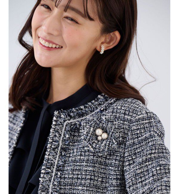 組曲「ツイードパールコサージュ」|ブローチ・コサージュ|