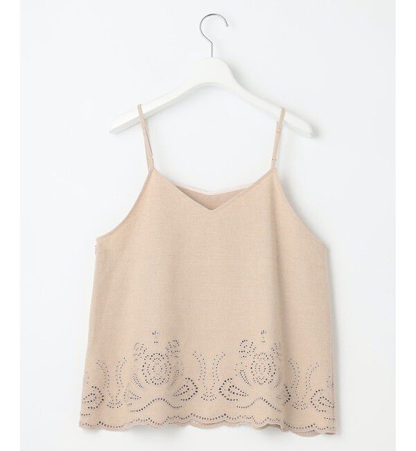 23区「【洗える】リネンエンブロイダリー キャミソール ブラウス」|シャツ・ブラウス|