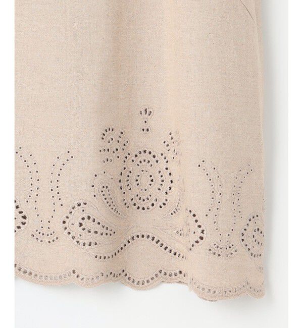 23区「【洗える】リネンエンブロイダリー キャミソール ブラウス」|シャツ・ブラウス|