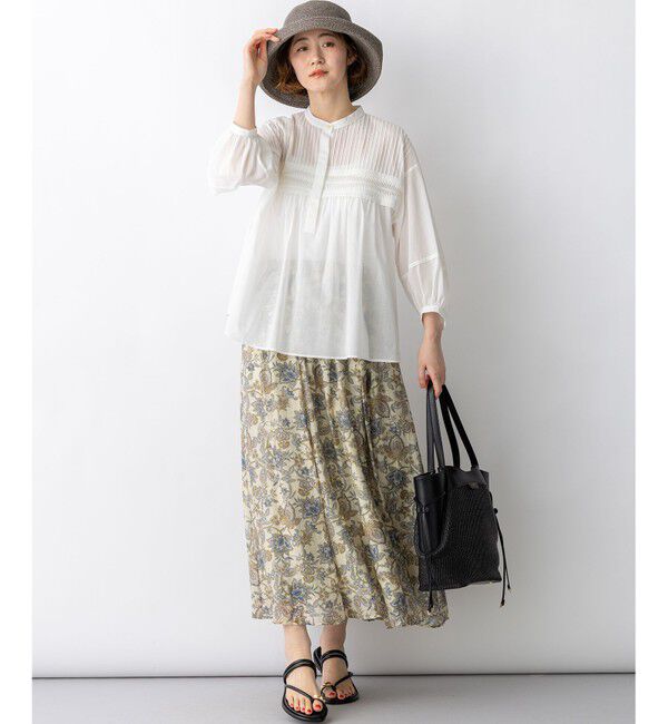 23区「コットンボイル ピンタック ブラウス」|シャツ・ブラウス|