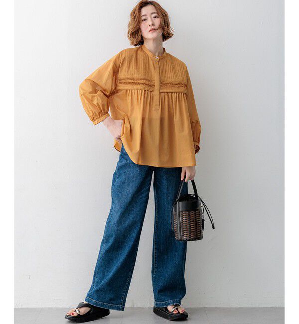 23区「コットンボイル ピンタック ブラウス」|シャツ・ブラウス|